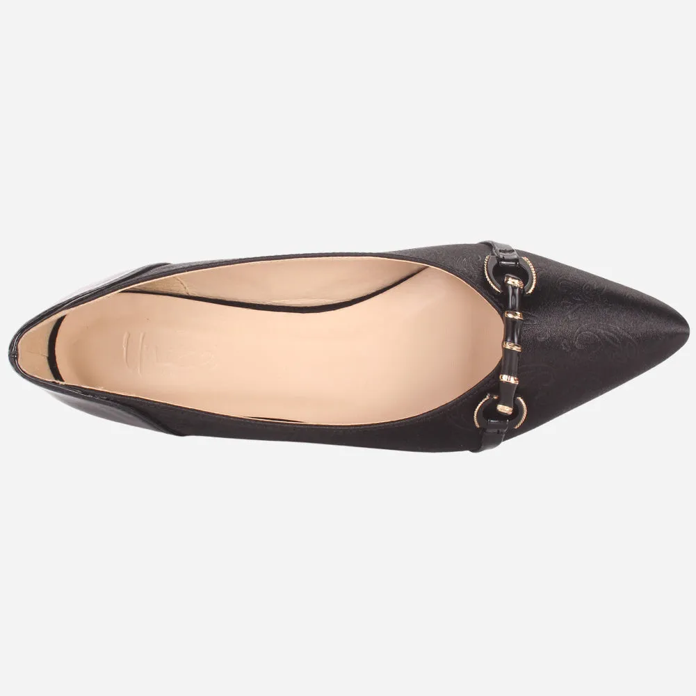 Women's "PARTIA" Pointed Toe Slip On Flat Pumps