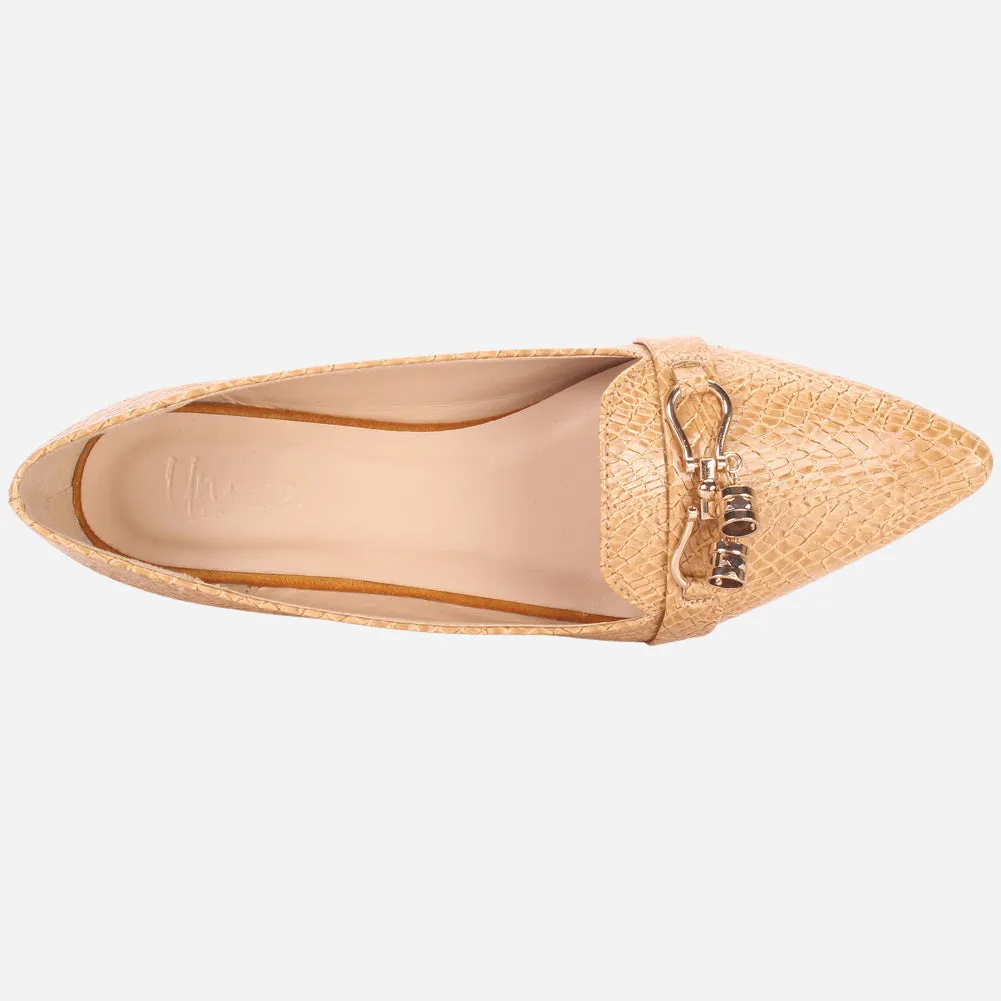 Women's "POLLI" Pointed Toe Slip On Flat Pumps
