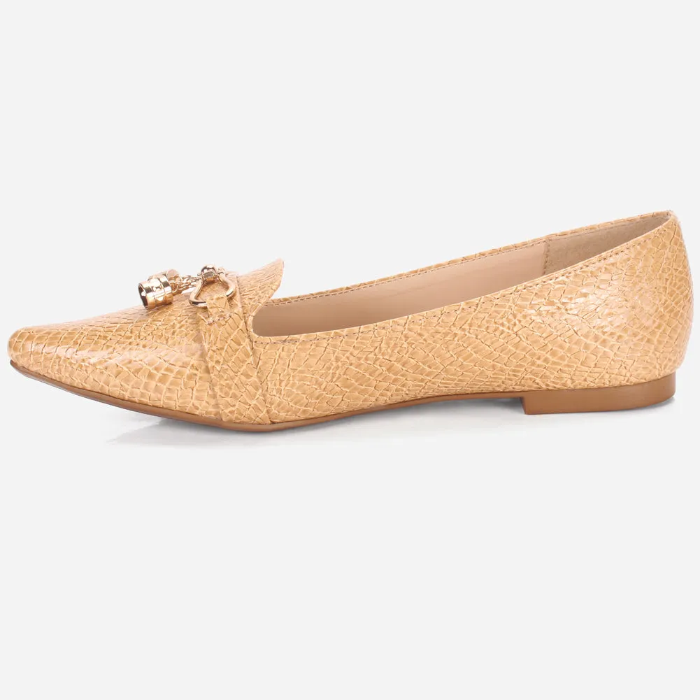 Women's "POLLI" Pointed Toe Slip On Flat Pumps