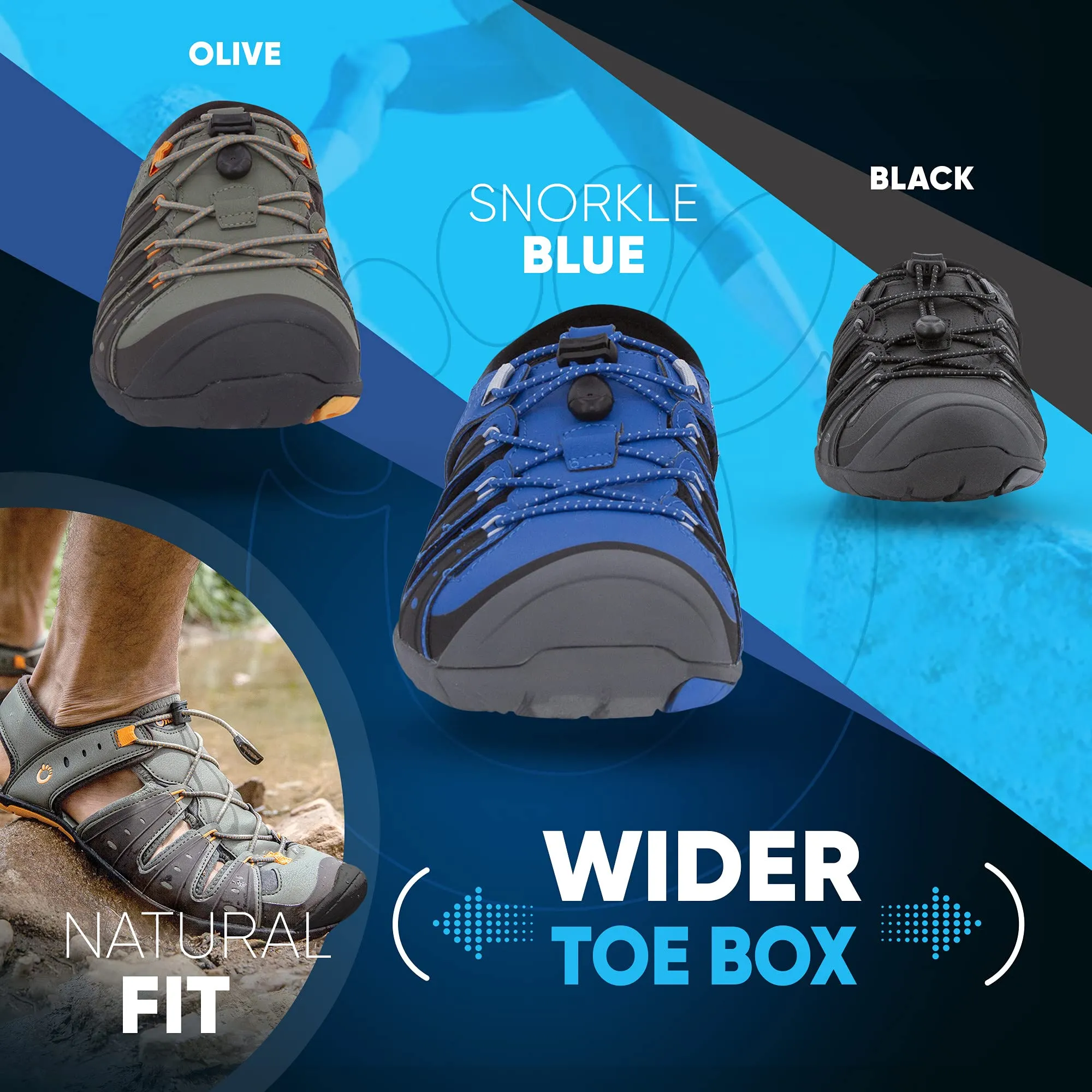 Xero Shoes Colorado - Men's Lightweight Shoe Sandal for Trails, Water. Barefoot-inspried, Minimalist, Zero Drop 8 Black