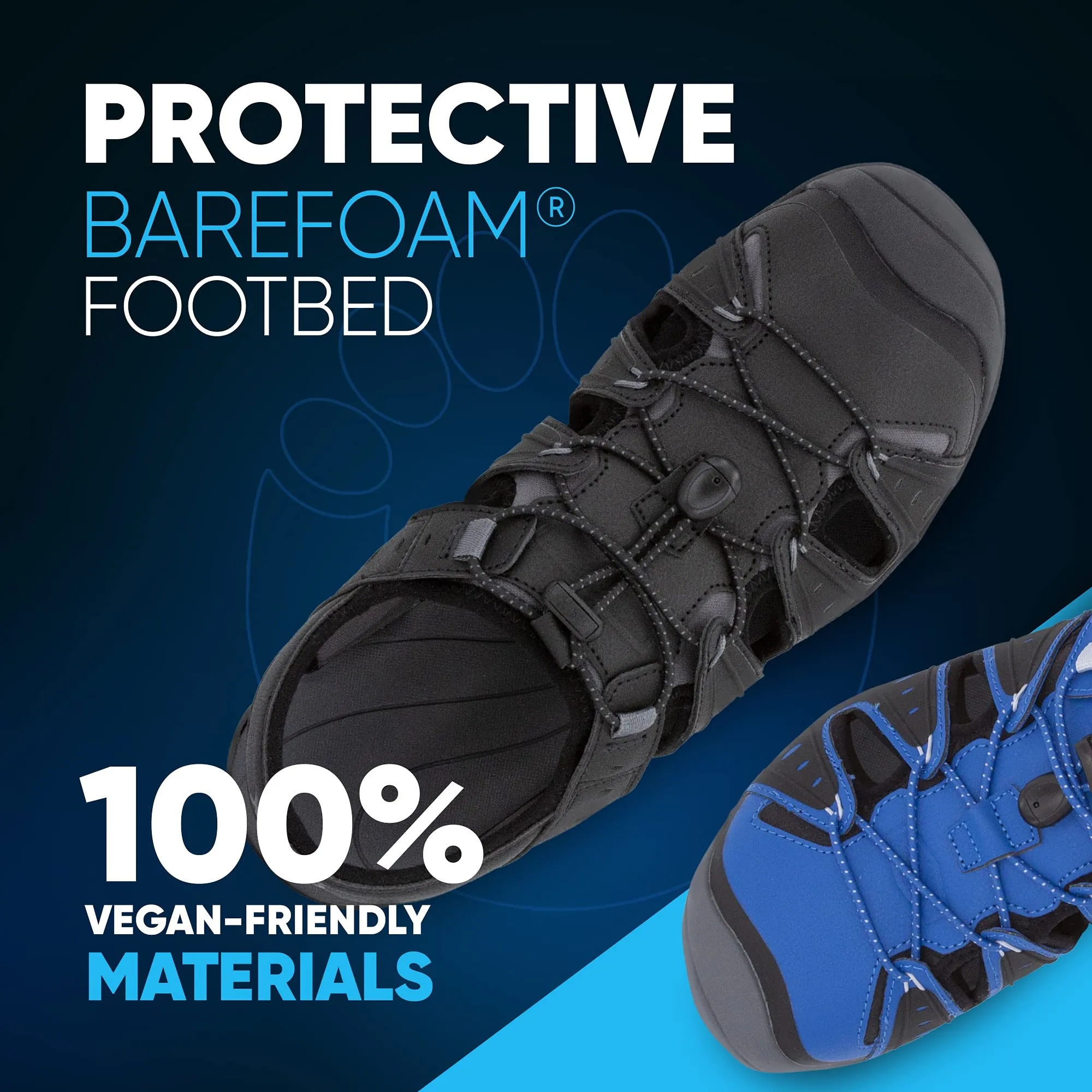 Xero Shoes Colorado - Men's Lightweight Shoe Sandal for Trails, Water. Barefoot-inspried, Minimalist, Zero Drop 8 Black