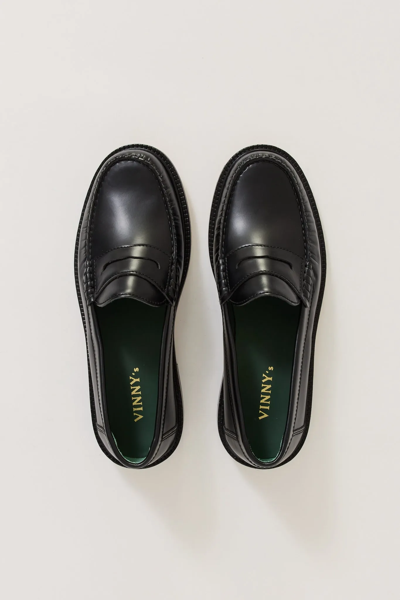 Yardee Mocassin Loafer Black Polido Leather