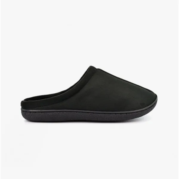 Zedzzz ALEX Mens Microfibre Mule Slippers Black